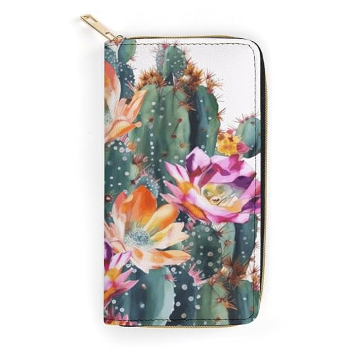 Blooming Green Slim Thin Credit Card Wallet PU Leather Bifold Cash Wallet Zipper Coin Pocket ID Window Wallet Storage Bag Wallet Coin Purse Pouch Change Holder Small with Zipper for Men And Women von LDTVSFZQ