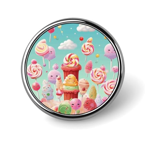 Candy Happy kleine runde Namensschild-Magnete, magnetische Namensschild-Halter, personalisierbar, graviert, Metall-Identifikationsschilder für Kleidung, Mäntel, Westen, rund, Circular Candy Happy kleine runde Namensschild-Magnete, magnetische Namensschild-Halter, personalisierbar, graviert, Metall-Identifikationsschilder für Kleidung, Mäntel, Westen, rund, Circular von LDTVSFZQ