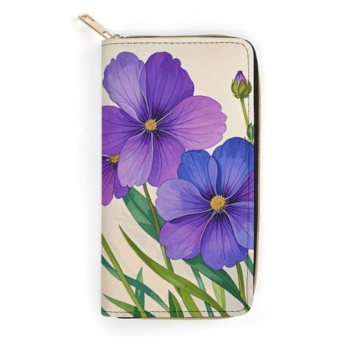 Geldbörse mit Aquarell-Blume, schmal, dünn, PU-Leder, Bifold Cash Wallet, Reißverschluss, Münzfach, Ausweisfenster, Geldbörse, Aufbewahrungstasche, Geldbörse, Münzgeldbörse, Kleingeld, klein, mit Geldbörse mit Aquarell-Blume, schmal, dünn, PU-Leder, Bifold Cash Wallet, Reißverschluss, Münzfach, Ausweisfenster, Geldbörse, Aufbewahrungstasche, Geldbörse, Münzgeldbörse, Kleingeld, klein, mit von LDTVSFZQ