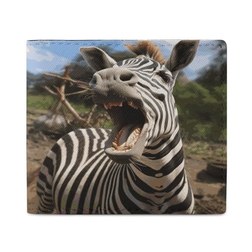 LDTVSFZQ Funny Zebra Full Print Wallet, Double Fold Credit Card Wallet Change Wallet Card Case Money Organizer Wallet Cash Wallet with Smooth Zipper for Women Ladies Women, Stil, Einheitsgröße von LDTVSFZQ