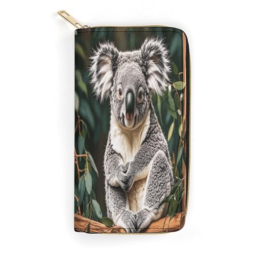 The Lovely Koala Slim Thin Credit Card Wallet PU Leather Bifold Cash Wallet Zipper Coin Pocket ID Window Wallet Storage Bag Wallet Coin Purse Pouch Change Holder Small with Zipper for Men And Women von LDTVSFZQ