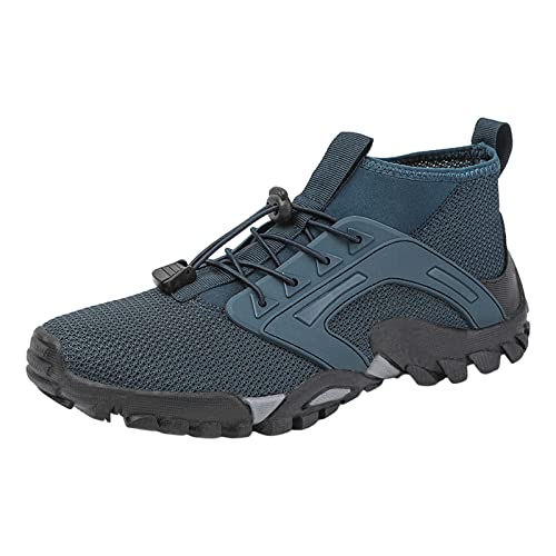 Herren-Sportschuhe, modisch und einfach, einfarbig, neues Muster, Sommernetz, atmungsaktiv, dicke Sohle, Wanderschuhe, schnell trocknend und Tracking-Schuhe, Air 1 '07, Herren-Sneaker, blau, 42.5 EU von LDadgf