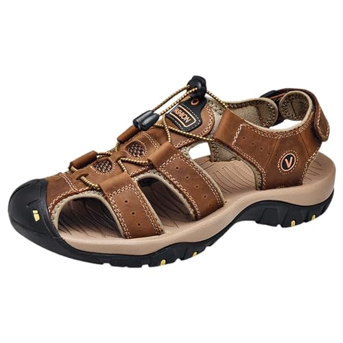 LDadgf Herren Sandalen Sport Sommer Strand Hausschuhe Schiebe Outdoor Remote Hausschuhe Sandalen Schuhe Herren Hoch (Brown, 38) von LDadgf