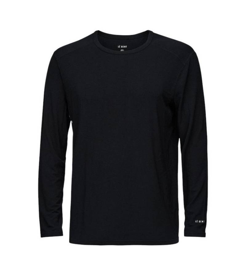 LÉ BENT Langarmshirt Unterwäsche Core Lightweight Crew (Viskose und Merinowolle) schwarz von LÉ BENT