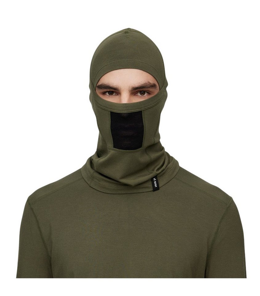 LÉ BENT Multifunktionstuch (Halswärmer) Midweight Mesh Balaclava dunkelgrün von LÉ BENT