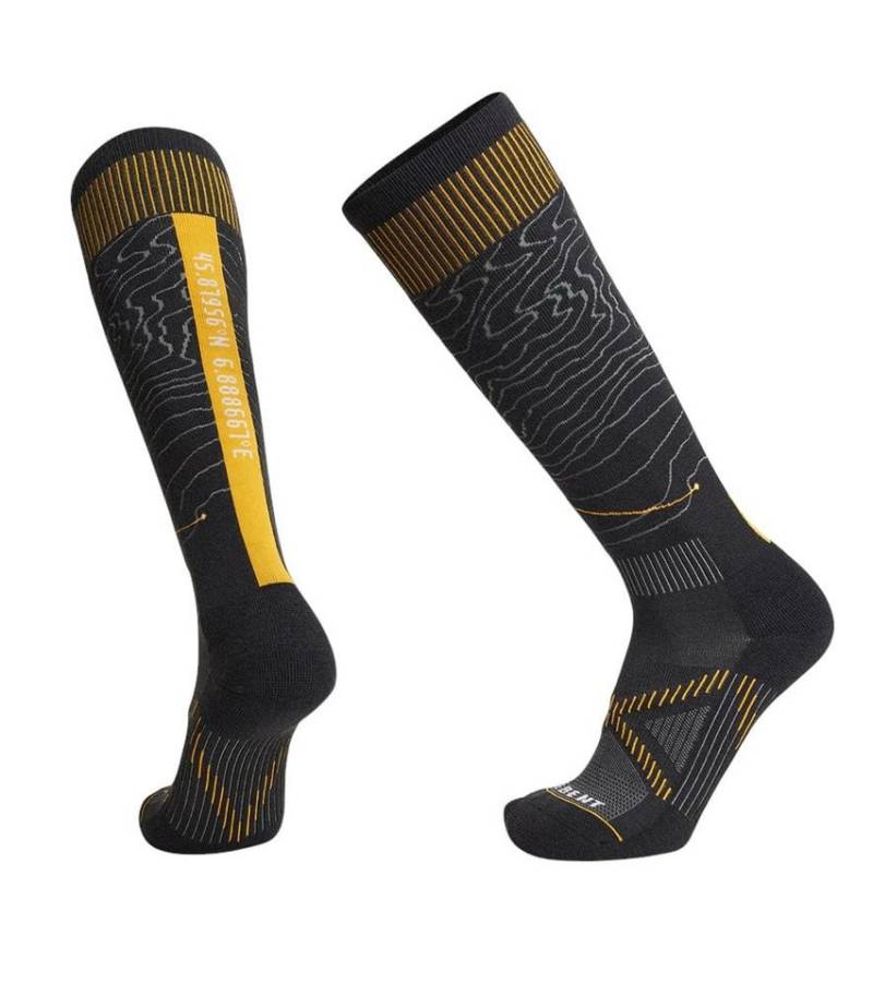 LÉ BENT Skisocken Xavier De Le Rue Pro Series Light Snow schwarz/gelb - 1 Paar von LÉ BENT