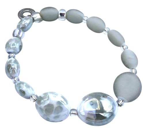 BR697A12 Damen-Armband Antik Muranoglas Muranoglas Serie Reflex, L, Edelstahl, Glas BR697A12 Damen-Armband Antik Muranoglas Muranoglas Serie Reflex, L, Edelstahl, Glas von LE GEMME DI VENEZIA