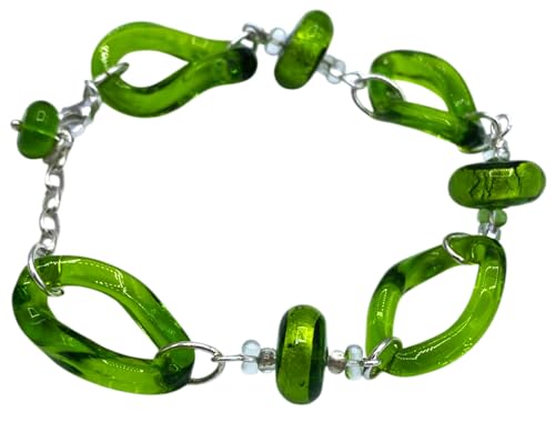 Damen-Armband aus Glas, Antik, Murrina Venezia, Serie Shirley Top, Blau, L, Edelstahl, Glas Damen-Armband aus Glas, Antik, Murrina Venezia, Serie Shirley Top, Blau, L, Edelstahl, Glas von LE GEMME DI VENEZIA