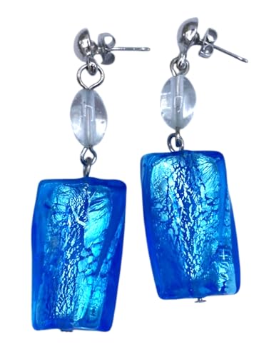 Ohrring aus Glas antik Murrina Venedig grün MULTY 1, L, Edelstahl, Glas Ohrring aus Glas antik Murrina Venedig grün MULTY 1, L, Edelstahl, Glas von LE GEMME DI VENEZIA