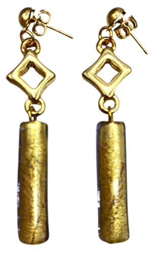 Ohrring aus antikem Glas Murrina Venedig Gold VR090, L, Edelstahl, Glas Ohrring aus antikem Glas Murrina Venedig Gold VR090, L, Edelstahl, Glas von LE GEMME DI VENEZIA