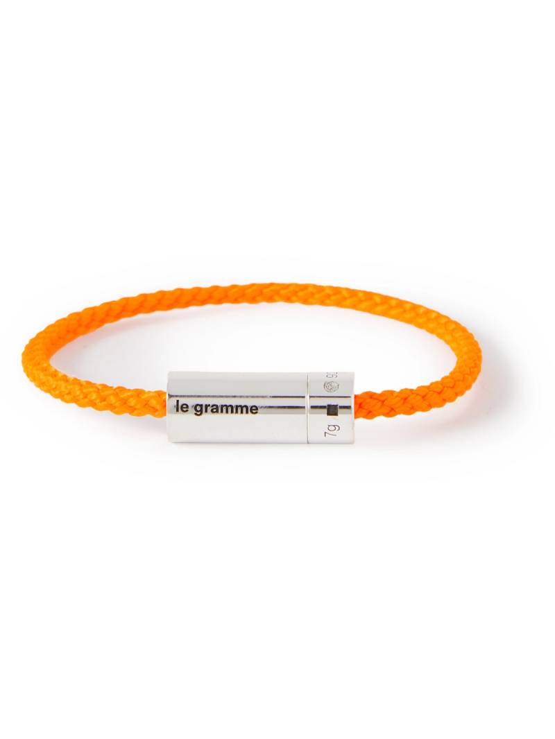 LE GRAMME KIDS - 7g Nato Sterling Silver and Cord Cable Bracelet - Men - Orange von LE GRAMME KIDS