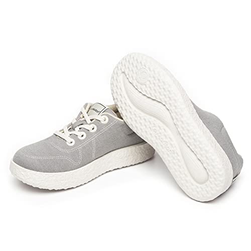 LE MOUTON Mate Bequeme Wanderschuhe aus Merinowolle, Plateauschuhe für Damen und Herren, umweltbewusste, leichte Walking-Sneaker, Damenschuhe, modische Sneaker für Herren, GRAU, 10 Women/9 Men von LE MOUTON