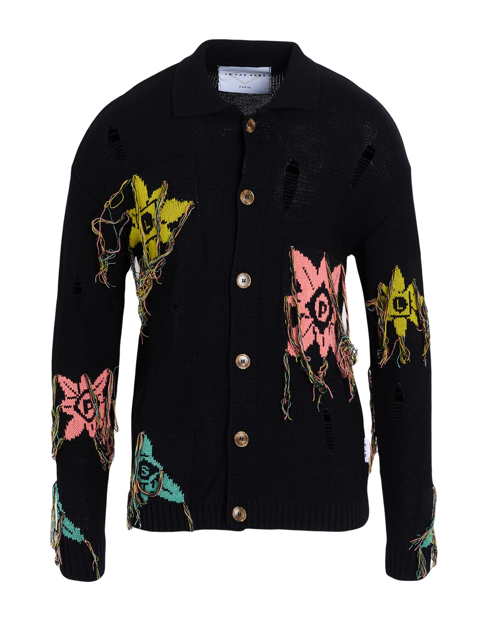 LE PAS SAGE Paris Strickjacke Herren Schwarz von LE PAS SAGE Paris