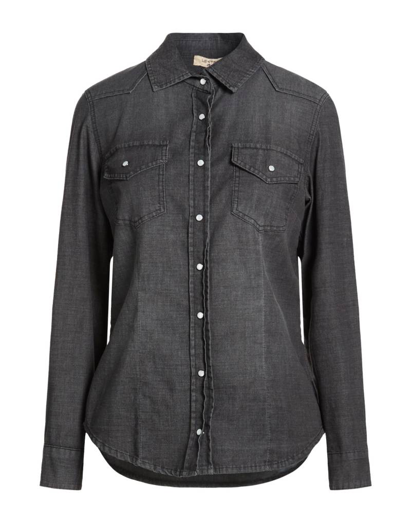 LE STREGHE Jeanshemd Damen Grau von LE STREGHE