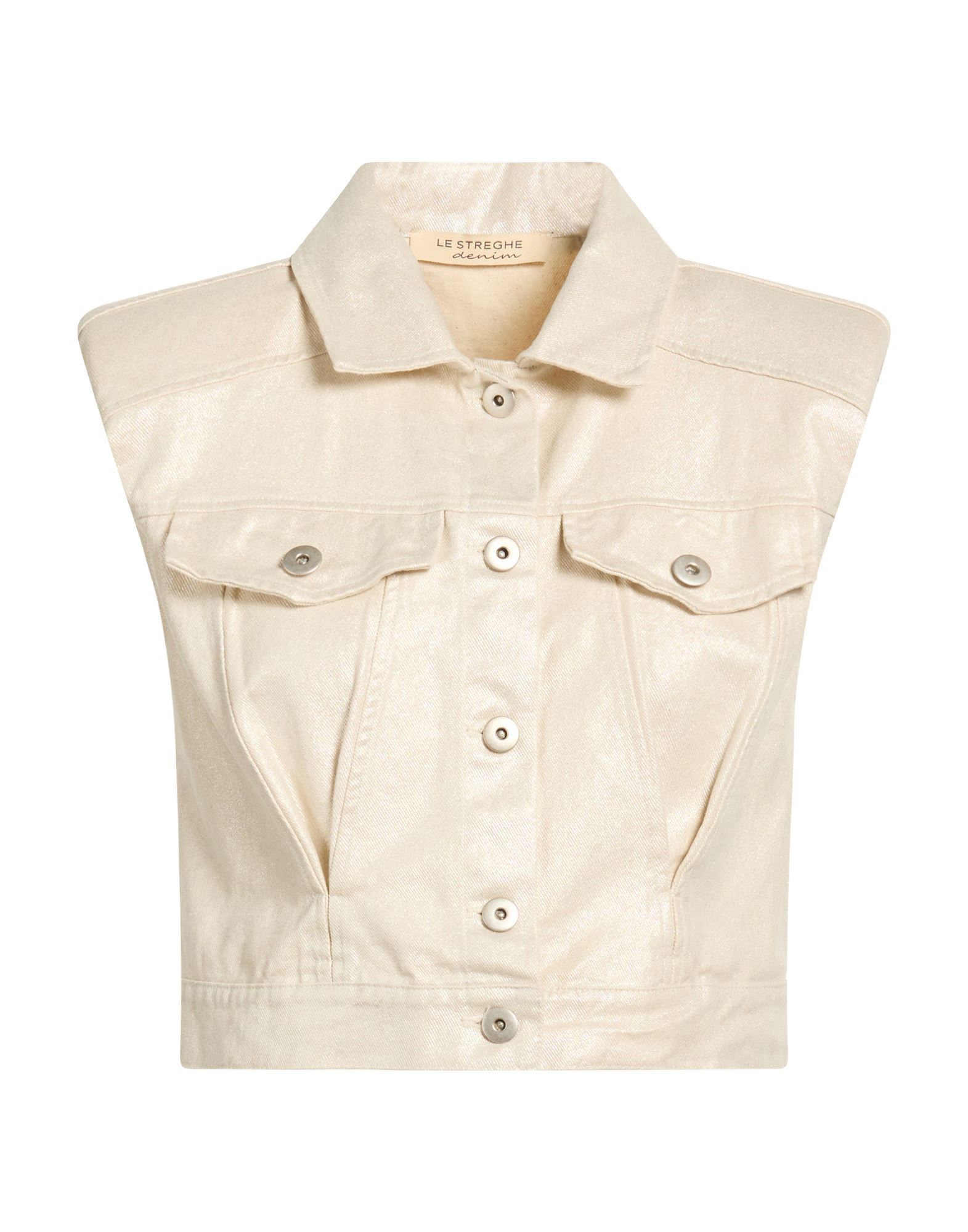 LE STREGHE Jeansjacke/-mantel Damen Elfenbein von LE STREGHE