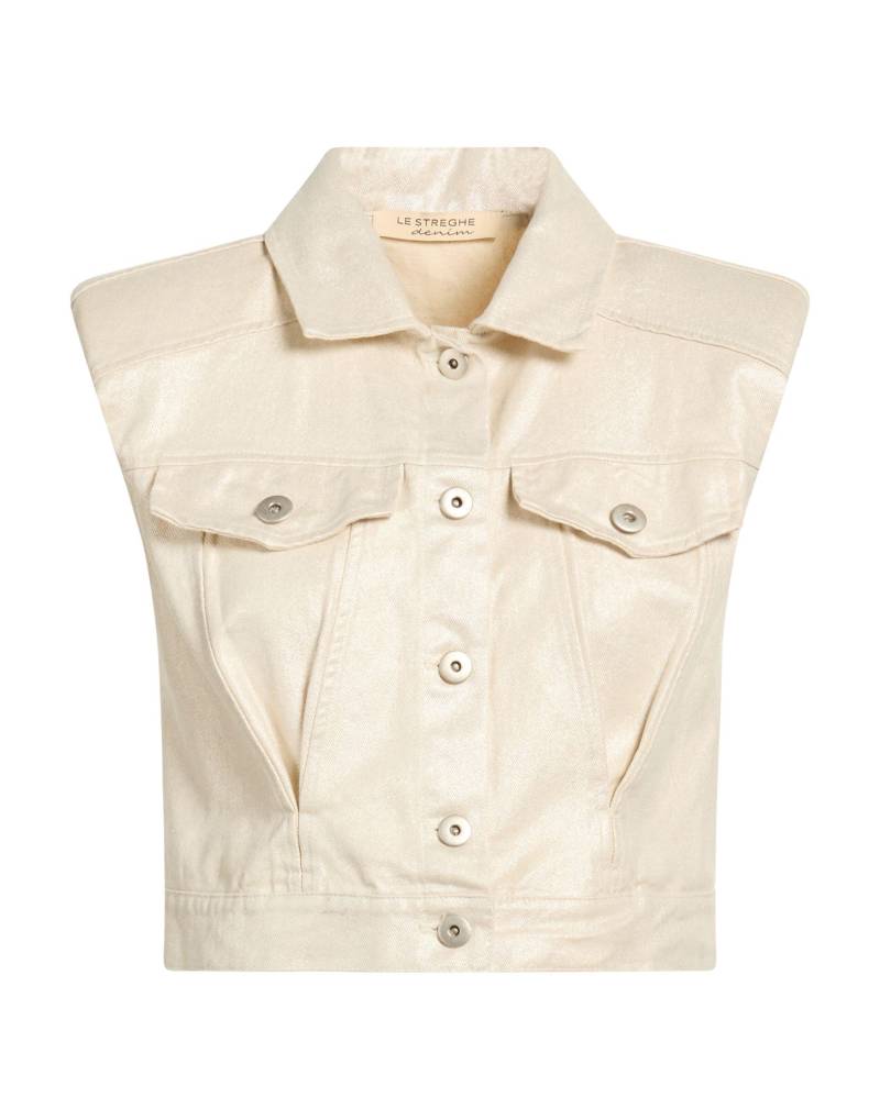 LE STREGHE Jeansjacke/-mantel Damen Elfenbein von LE STREGHE