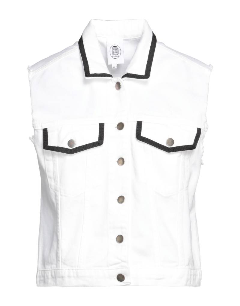 LE VOLIÈRE Jeansjacke/-mantel Damen Weiß von LE VOLIÈRE