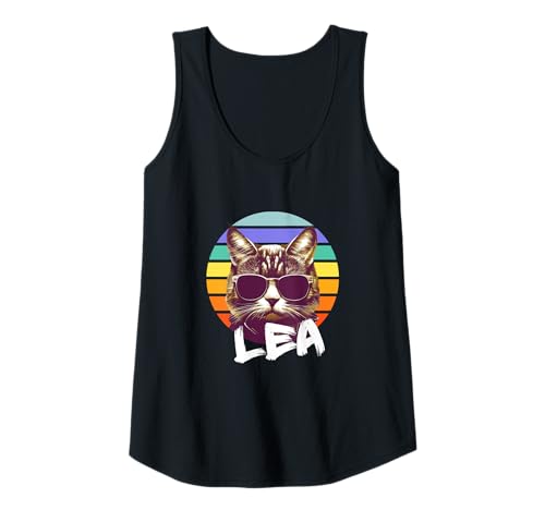 Damen LEA - Schöner Mädchen Name mit lustiger Katze Tank Top Damen LEA - Schöner Mädchen Name mit lustiger Katze Tank Top von LEA Tochter Enkel Geburtstag Geschenkideen