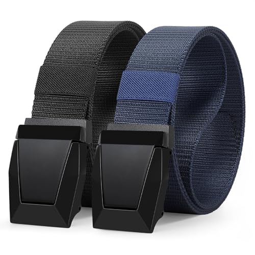LEACOOLKEY 2 Stück Herrengürtel,taktischer Nylon Gürtel Arbeitsgürtel Militär Gurtbandgürtel Schnellverschluss Metallschnalle von LEACOOLKEY