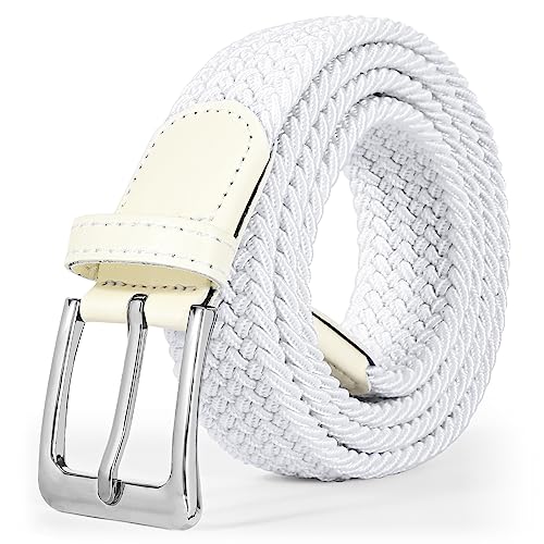 LEACOOLKEY Geflochtene elastische Gürtel für Frauen Männer Unisex Geflochtener Stretchgürtel Stoffgürtel für Jeans Hosen von LEACOOLKEY