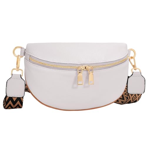 LEACOOLKEY Kleine Umhängetasche Für Damen Gürteltaschen Kunstleder-Brusttasche Für Reisen von LEACOOLKEY