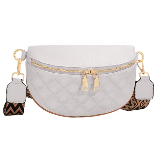 LEACOOLKEY Kleine Umhängetasche Für Damen Gürteltaschen Kunstleder-Brusttasche Für Reisen von LEACOOLKEY