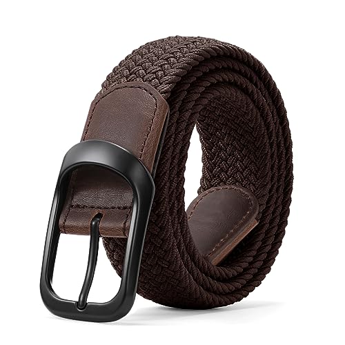 LEACOOLKEY Stretchgürtel für Männer,elastischer geflochtener Gürtel für Männer, lässiger Gürtel, Golfgürtel für Jeanshosen von LEACOOLKEY