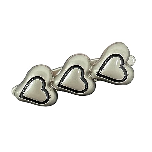 Auffällige Metall-Haarnadel, einzigartiger fünfzackiger Stern-Herz-Kopfschmuck, Entenschnabel-Clip, Mädchen, Teenager, exquisite Metall-Haarspange, Stern-Herz, Entenschnabel-Clip, Haarnadel von LEADSDGE