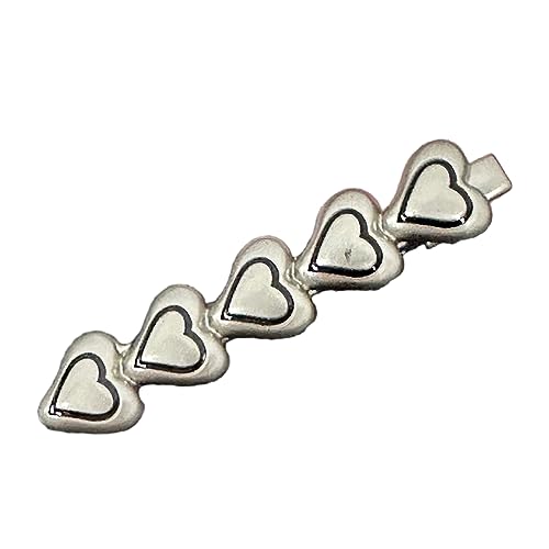 Auffällige Metall-Haarnadel, einzigartiger fünfzackiger Stern-Herz-Kopfschmuck, Entenschnabel-Clip, Mädchen, Teenager, exquisite Metall-Haarspange, Stern-Herz, Entenschnabel-Clip, Haarnadel von LEADSDGE