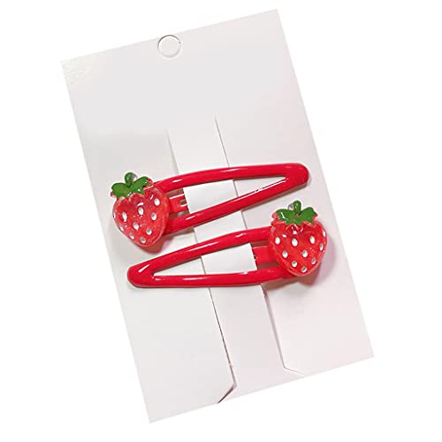 Haarnadel Erdbeer-Haarspangen, süße Cartoon-Frucht-Haarspangen, schönes Haar-Accessoire, Kinder, Mädchen, Cartoon-Obst-Haarspangen von LEADSDGE