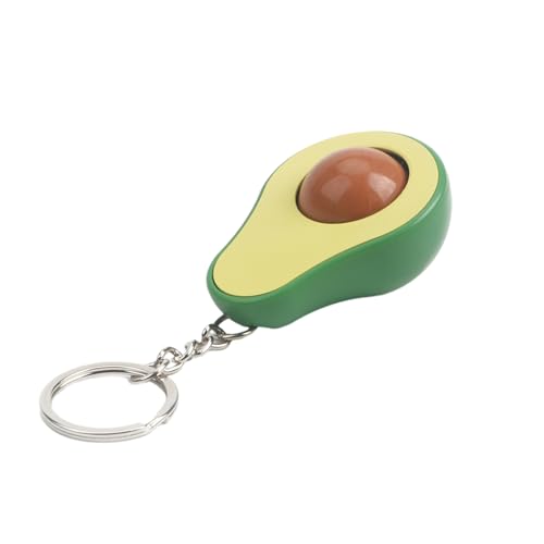 LEADSDGE Avocado Stressabbau Schlüsselanhänger Avocado Massage Bead Schlüsselanhänger Lustiges Spielzeug Avocado Stressspielzeug Schlüsselanhänger Geeignet für alle Altersgruppen von LEADSDGE