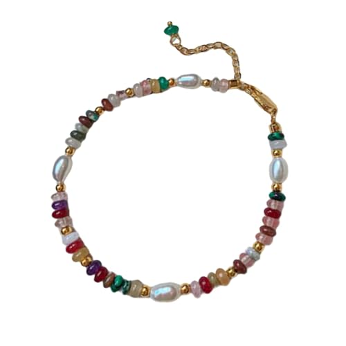 LEADSDGE Süßwasserperlen, schöne runde Süßwasserperlen-Halskette für Damen von LEADSDGE