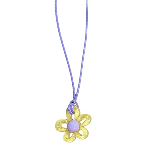 LEADSDGE Verstellbare Kette Minimalistische Schlüsselbeinkette Auffällige hohle Blumen-Halskette Blüte Halskette für Valentinstag von LEADSDGE