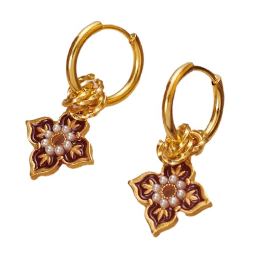 Mehrzweck-Ohrklemme mit Öl-Motiv, stilvolle Ohrklemme für unverwechselbare weibliche chinesische Ohrschnallen, Party-Ornamente von LEADSDGE