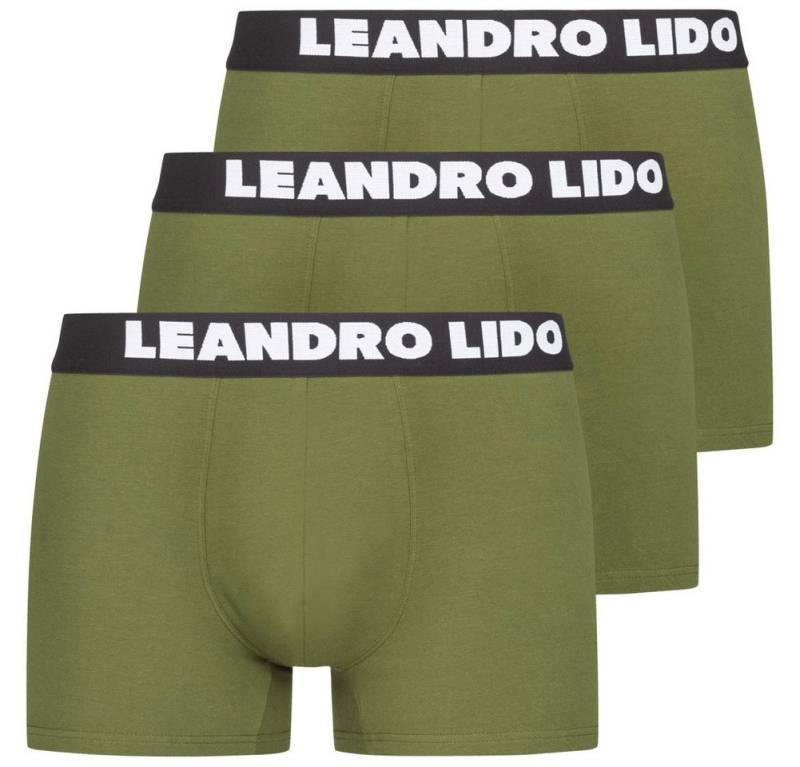 LEANDRO LIDO Boxershorts LEANDRO LIDO "Ravello" Herren Boxershorts 3er-Pack (3-St., Flachnähte für weniger Reibung) Flachnähte für weniger Reibung von LEANDRO LIDO