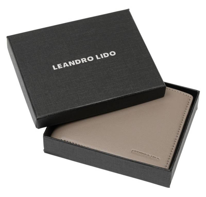 LEANDRO LIDO Geldbörse LEANDRO LIDO Classic Brieftasche, schmal und flach, passt in jede Hosen- und Jackentasche von LEANDRO LIDO