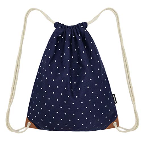 LEAPOP Königsblau Tupfen Turnbeutel, Sporttaschen Gymsack, Normallack Tupfen Drucken Beutel Turnbeutel Tasche Tüte Rucksack Hipster für Reisen/Sport (Königsblau) von LEAPOP