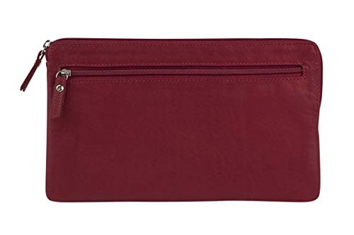 LEAS Banktasche Geldtasche Echt-Leder, rot - Special-Edition von LEAS