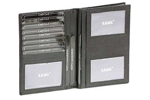 LEAS Brieftasche in Buchform Echt-Leder, schwarz Special-Edition von LEAS