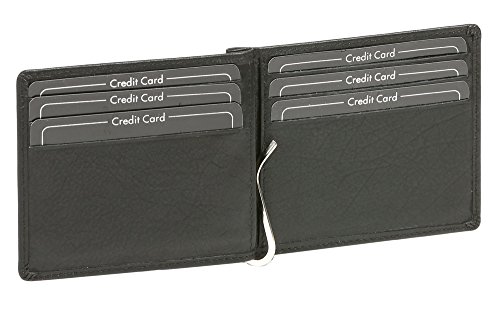 LEAS Dollar Clip Geldscheinklammer Geldklammer Money Clip ohne Kleingeldfach Echt-Leder, schwarz Special Edition von LEAS