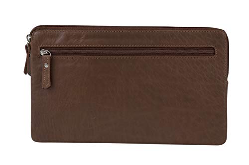 LEAS Banktasche Geldtasche Echt-Leder, cognac braun - Special-Edition von LEAS