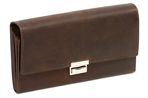 LEAS Kellner-, Taxifahrer- & Truckerbörse im Vintage-Stil Echt-Leder, dunkelbraun Vintage von LEAS