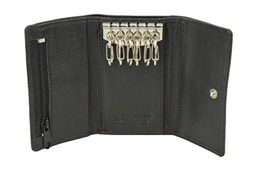 LEAS RFID Schlüsselgeldbörse und Schlüsseltasche gegen Datendiebstahl Echt-Leder, schwarz - Special Edition von LEAS