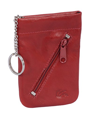 LEAS Schnappschlüsseltasche Schlüsselglocke Echt-Leder, cherry Special Edition von LEAS