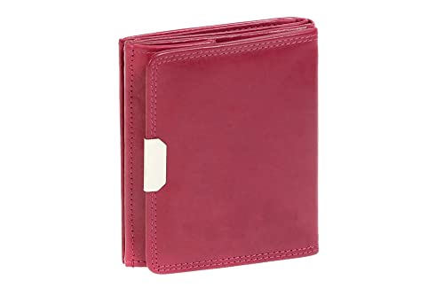 LEAS Wiener Geldbörse im Ausweis-Format mit großer Kleingeldschütte, Echt-Leder, Cherry rot - Special Edition von LEAS