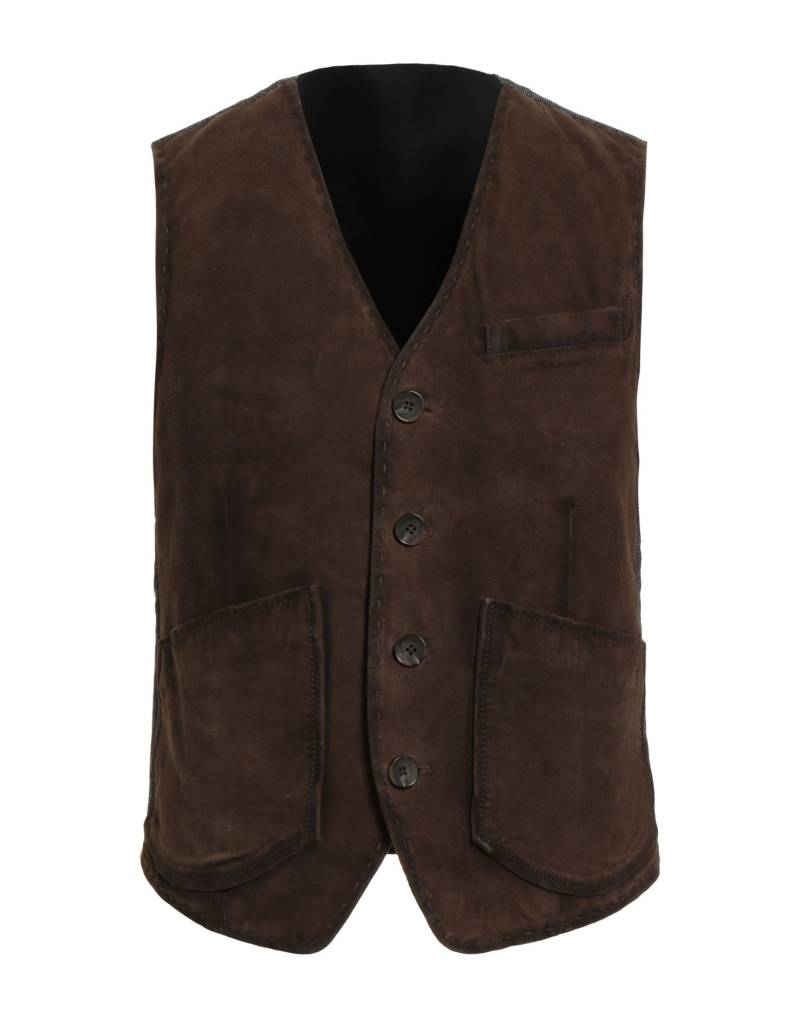 LEATHER AUTHORITY Couture-weste Herren Schokobraun von LEATHER AUTHORITY