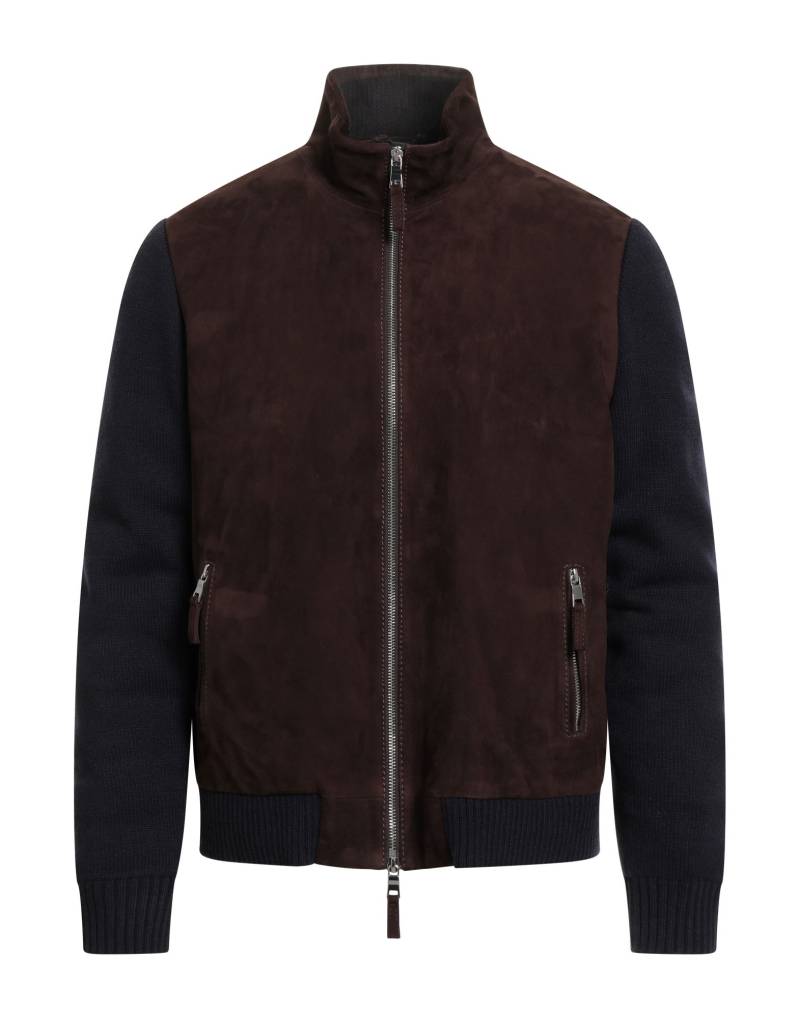 LEATHER AUTHORITY Jacke & Anorak Herren Dunkelbraun von LEATHER AUTHORITY