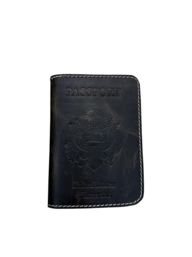 LEATHER TOWN Reisepasshülle – 100% echtes Leder mit RFID-Blockierung für Männer und Frauen – Reisepass-Brieftasche, Leder-Klappbrieftasche für Reisepässe (Dunkelbraun), Dunkelbraun, Modern von LEATHER TOWN