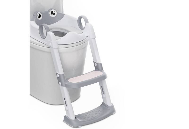 LEAZZLE Toilettentrainer Kinder-Toilettensitz mit Treppe gepolstertem höhenverstellbar klappbar von LEAZZLE