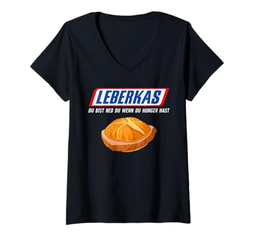 Damen LEBAKAS - DU BIST NED DU Hunger HAST X Leberkäse Oktoberfest T-Shirt mit V-Ausschnitt Damen LEBAKAS - DU BIST NED DU Hunger HAST X Leberkäse Oktoberfest T-Shirt mit V-Ausschnitt von LEBAKAS - DU BIST NED DU HUNGER HAST - Leberkäse